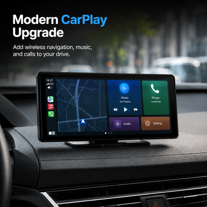 Portable Wireless CarPlay & Android Auto Screen — Plug-In Car Stereo Upgrade
