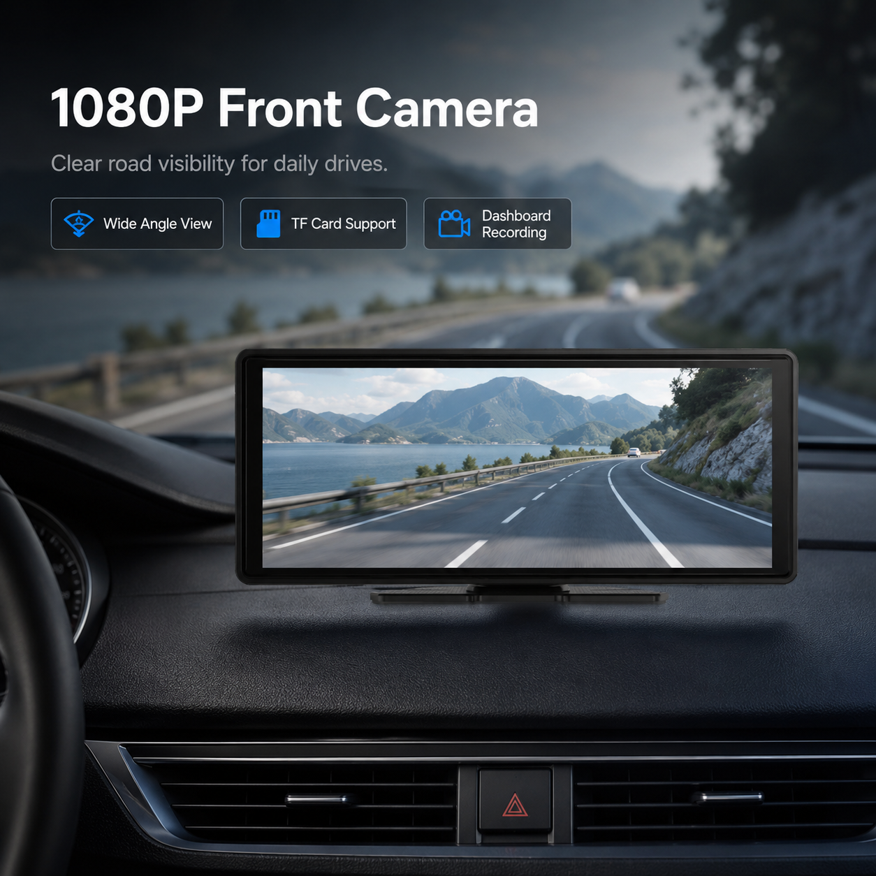 Portable Wireless CarPlay & Android Auto Screen — Plug-In Car Stereo Upgrade