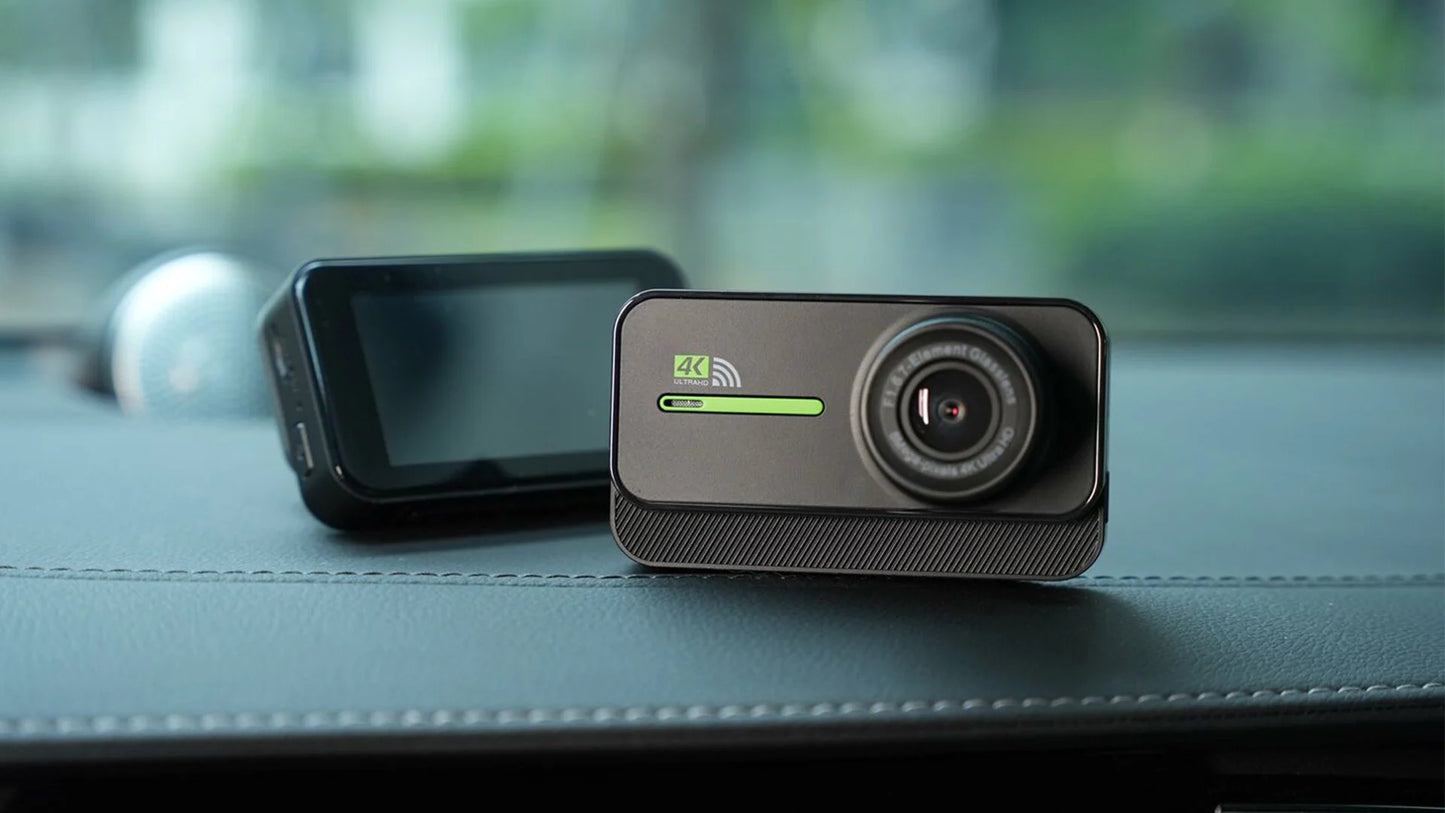 4K Front & Rear Dash Cam — WiFi, Built-in GPS, 24H Parking Mode, Night Vision, 170° Wide Angle